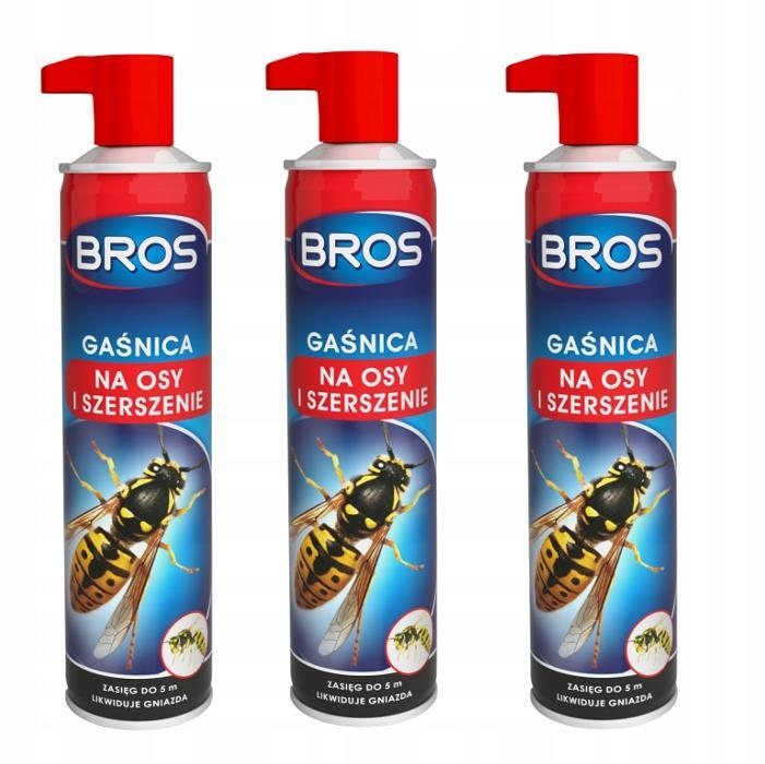 BROS HASIACI PRÍSTROJ NA VOSY A SROSY SPREJ 3x 600 ml